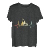 Camp Outside Herzschlag Retro Vintage Camping Liebhaber Camper T-Shirt