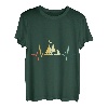 Camp Outside Herzschlag Retro Vintage Camping Liebhaber Camper T-Shirt