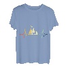 Camp Outside Herzschlag Retro Vintage Camping Liebhaber Camper T-Shirt