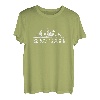 Bergsteigerin T-Shirt mit Berg & Gipfel Silhouette T-Shirt