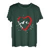Karabiner Herz Berge T-Shirt Bergsteigen Wandern Klettern