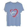 Karabiner Herz Berge T-Shirt Bergsteigen Wandern Klettern
