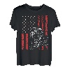 Vintage Muskel Auto Kolben USA Flagge für patriotischen Mechaniker T-Shirt