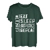 Eat Sleep Drop Loads Repeat Drivers Kostüm fahren T-Shirt