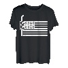 Amerikanische Flagge Semi Truck Auspuff LKW 18 Räder Trucker T-Shirt