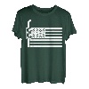 Amerikanische Flagge Semi Truck Auspuff LKW 18 Räder Trucker T-Shirt