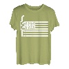 Amerikanische Flagge Semi Truck Auspuff LKW 18 Räder Trucker T-Shirt