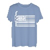 Amerikanische Flagge Semi Truck Auspuff LKW 18 Räder Trucker T-Shirt