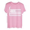 Amerikanische Flagge Semi Truck Auspuff LKW 18 Räder Trucker T-Shirt