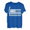 Amerikanische Flagge Semi Truck Auspuff LKW 18 Räder Trucker T-Shirt