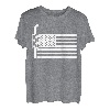 Amerikanische Flagge Semi Truck Auspuff LKW 18 Räder Trucker T-Shirt