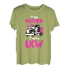 Echte Frauen fahren LKW Fahrerin Trucker Geschenk Spruch T-Shirt