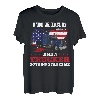 Trucker Truck Driver Dad Father Vintage USA Amerikanische Flagge T-Shirt
