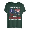 Trucker Truck Driver Dad Father Vintage USA Amerikanische Flagge T-Shirt