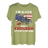Trucker Truck Driver Dad Father Vintage USA Amerikanische Flagge T-Shirt