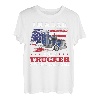 Trucker Truck Driver Dad Father Vintage USA Amerikanische Flagge T-Shirt