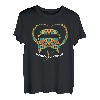 Herz- und Schulbusfahrer, niedlicher gelber Bus, lustiger Fahrer. T-Shirt