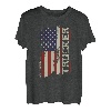 Trucker Truck Driver Amerikanische USA Flagge Vintage Trucker T-Shirt