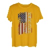 Trucker Truck Driver Amerikanische USA Flagge Vintage Trucker T-Shirt