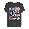 Funny 18 Wheeler Driver Big-Rig Trucker Vatertag USA Flagge T-Shirt