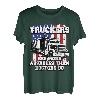 Funny 18 Wheeler Driver Big-Rig Trucker Vatertag USA Flagge T-Shirt