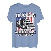 Funny 18 Wheeler Driver Big-Rig Trucker Vatertag USA Flagge T-Shirt