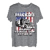 Funny 18 Wheeler Driver Big-Rig Trucker Vatertag USA Flagge T-Shirt