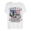 Funny 18 Wheeler Driver Big-Rig Trucker Vatertag USA Flagge T-Shirt