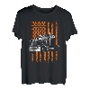 Trucker Amerikanische Flagge Halbanhänger LKW Fahrer Halloween T-Shirt