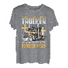 Unterschätzen Sie nie einen Trucker, der vom Blut Jesus bedeckt ist T-Shirt