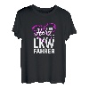 Damen Mein Herz schlägt für einen LKW Fahrer Trucker Fernfahrer T-Shirt