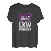 Damen Mein Herz schlägt für einen LKW Fahrer Trucker Fernfahrer T-Shirt