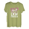 Damen Mein Herz schlägt für einen LKW Fahrer Trucker Fernfahrer T-Shirt