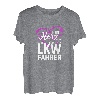 Damen Mein Herz schlägt für einen LKW Fahrer Trucker Fernfahrer T-Shirt
