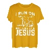 I run on caffeine and Jesus Transporter Fernfahrer T-Shirt