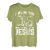 I run on caffeine and Jesus Transporter Fernfahrer T-Shirt