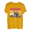 Vintage Retro Truck Lastkraftwagen Transporter Fernfahrer T-Shirt
