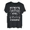 Herren Weltbester LKW Fahrer Im April Geboren Trucker Sattelzug LKW T-Shirt