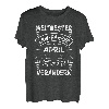 Herren Weltbester LKW Fahrer Im April Geboren Trucker Sattelzug LKW T-Shirt