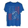 Amerikanische Flagge Kolben Muskelauto für patriotische Automechaniker T-Shirt