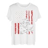 Amerikanische Flagge Kolben Muskelauto für patriotische Automechaniker T-Shirt