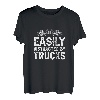 Herren Semi Truck abgelenkt von LKWs, lustiger LKW-Fahrer T-Shirt