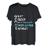 Eat Sleep Drop Loads Repeat, Trucker, Truck Driver, 70er Jahre Rock T-Shirt