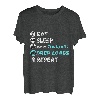 Eat Sleep Drop Loads Repeat, Trucker, Truck Driver, 70er Jahre Rock T-Shirt