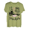I love my trucker Lustiger Truck Fahrer Frau Freundin Frauen T-Shirt