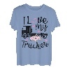 I love my trucker Lustiger Truck Fahrer Frau Freundin Frauen T-Shirt