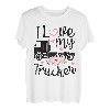 I love my trucker Lustiger Truck Fahrer Frau Freundin Frauen T-Shirt