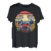 Vintage Retro Sonnenuntergang LKW fahren in den Bergen bei Nacht T-Shirt