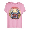 Vintage Retro Sonnenuntergang LKW fahren in den Bergen bei Nacht T-Shirt