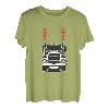 LKW Fahrer Valentinstag LKW mit Herz Auspuffrohr T-Shirt